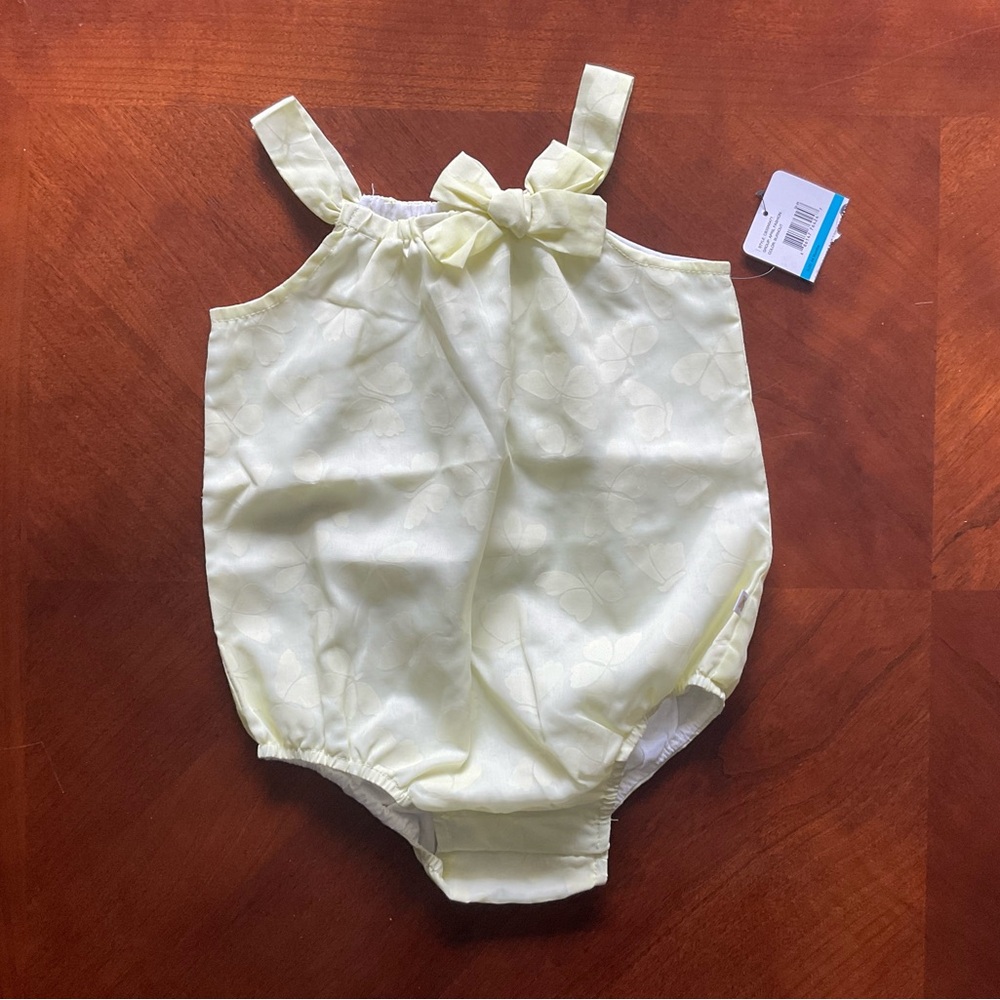 Yellow Bow Kids Romper